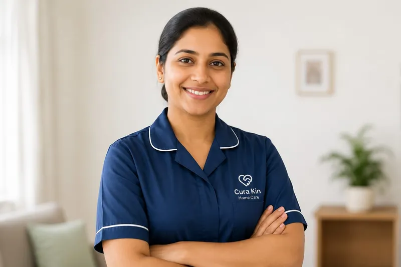 Cura Kin caregiver providing compassionate home care